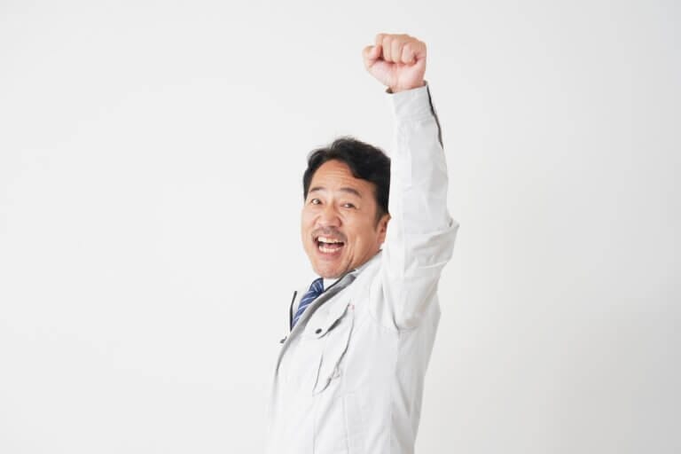 嬉しい男性
