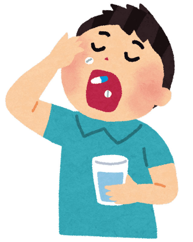 サプリを飲む
